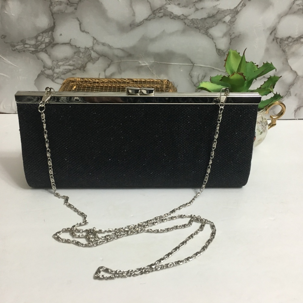 Black/Silver Vintage Formal Clutch/Bag